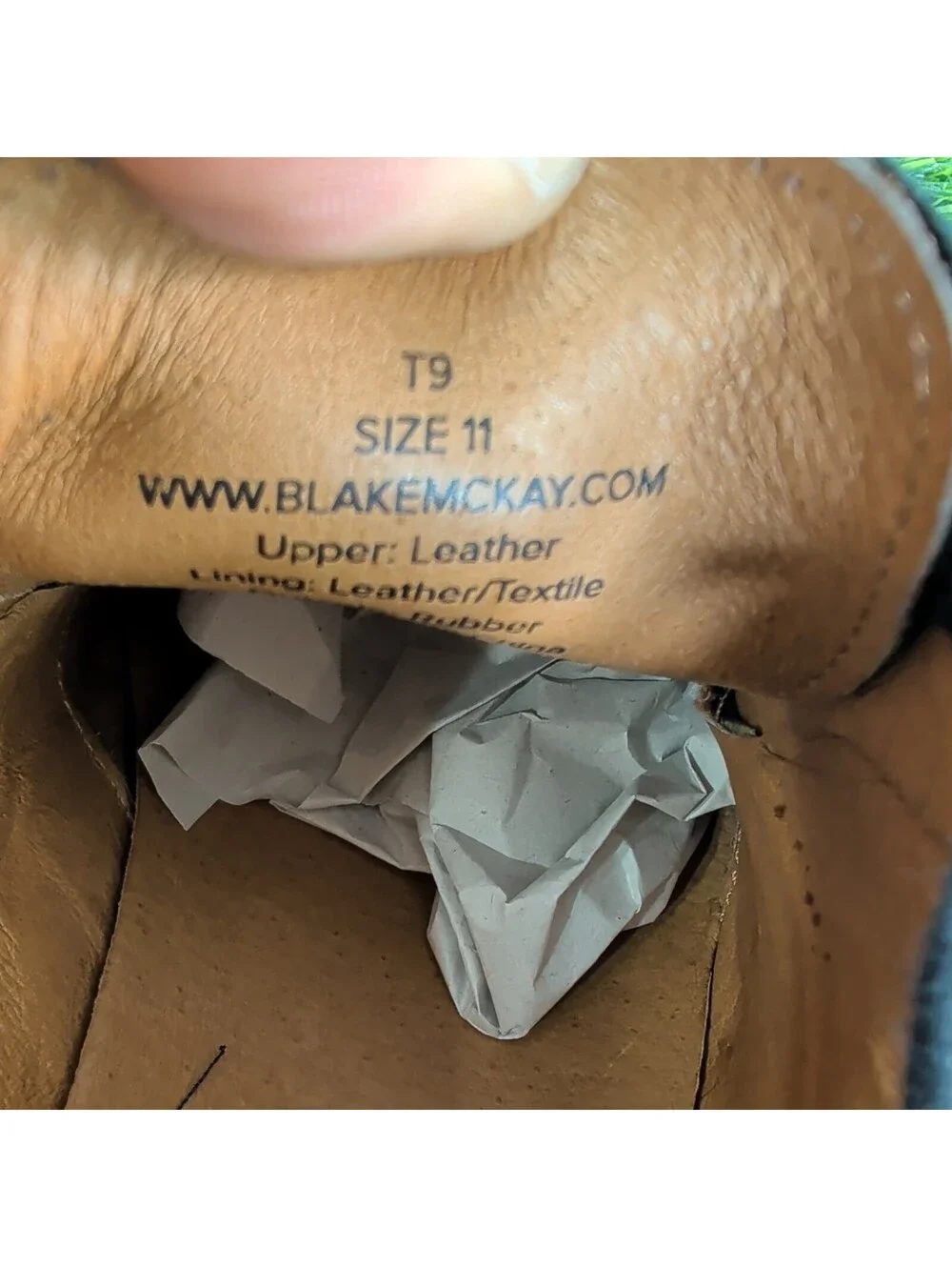 BLAKE MCKAY T9 BLACK LEATHER CAP TOE OXFORD SHOES MEN'S SIZE 11 LACE UP